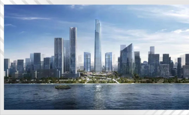 The North and South Towers of Chow Tai Fook Financial Center in Qianhai, Shenzhen